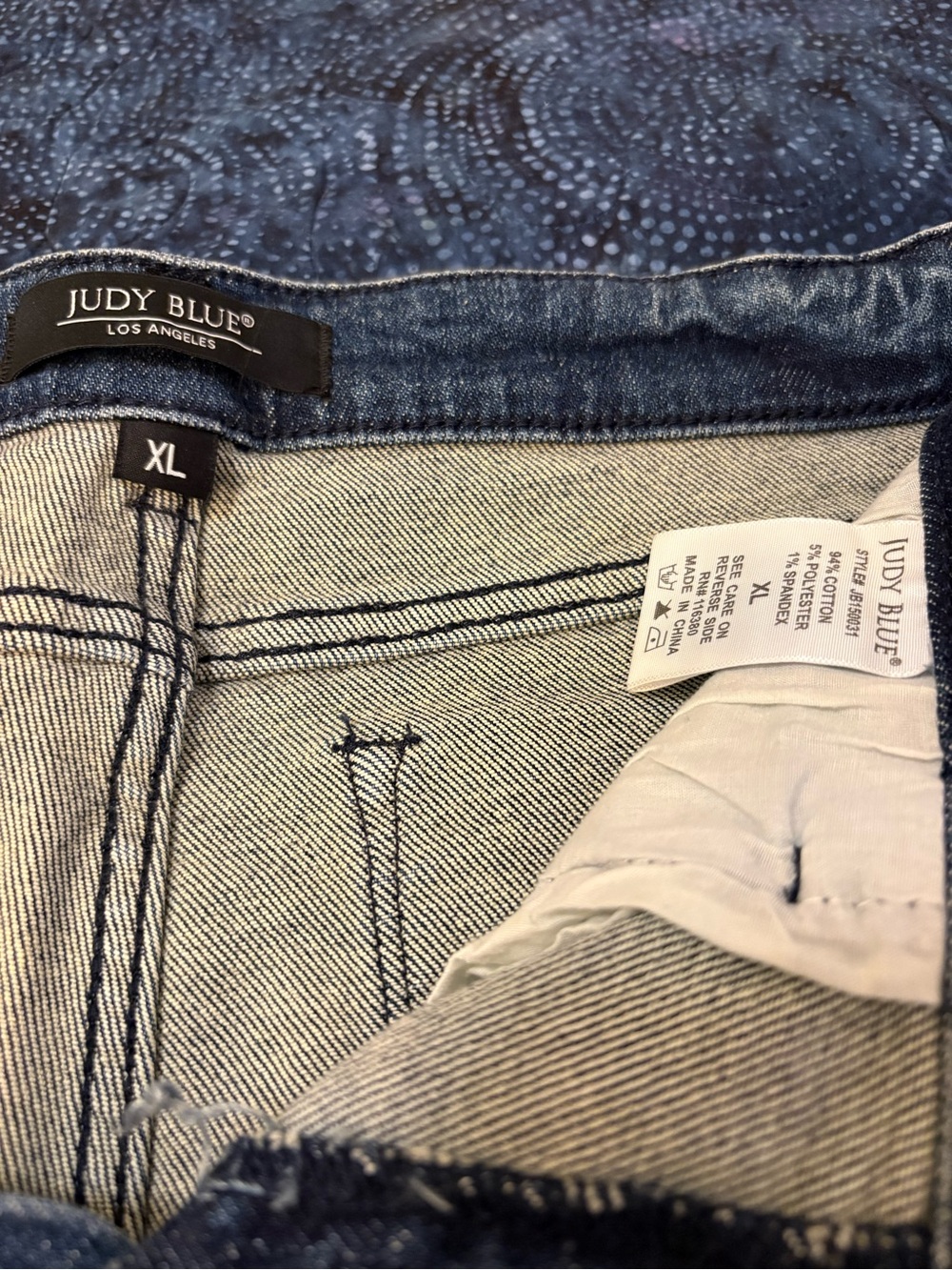 Judy Blue Distressed Midwash Denim Bermuda Shorts - Picture 2 of 5
